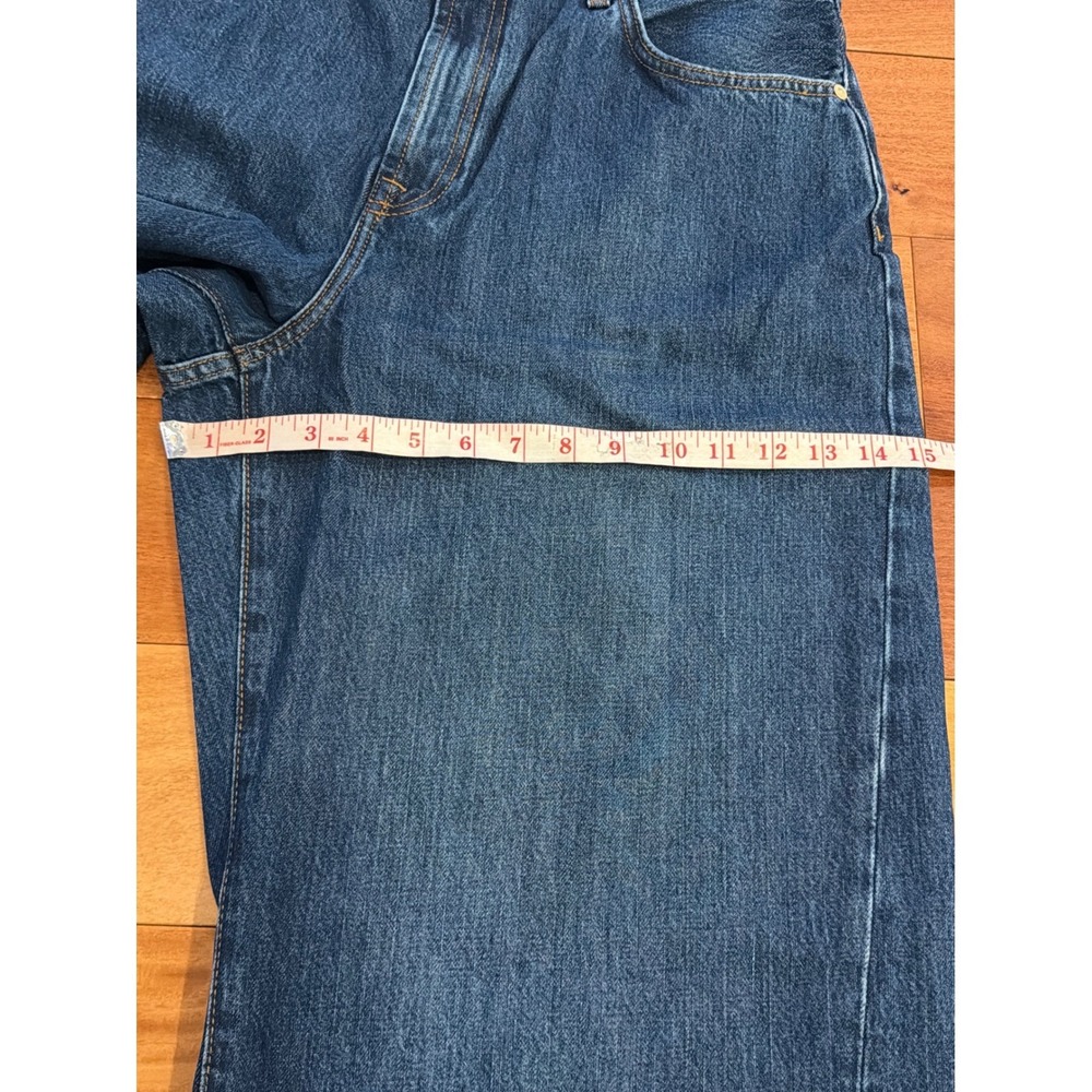 NWT 7 For All Mankind Barrel Jeans Womens Blue High Rise Curved Leg 32 - Picture 11 of 13